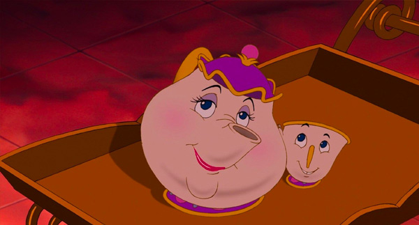 Mrs. Potts and Chip from Beauty and the Beast