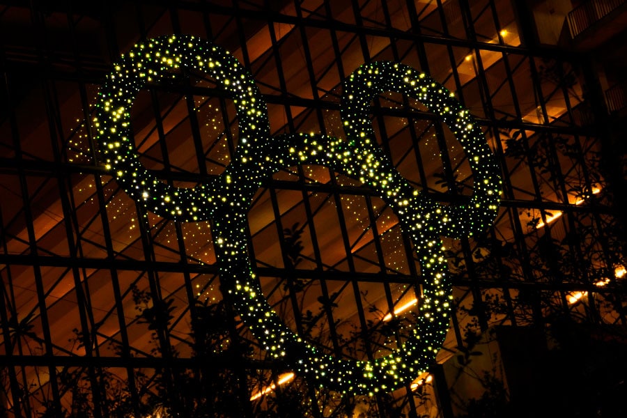 Contemporary Mickey Mouse Christmas Wreath